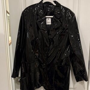 AFRM Women's Glossy Black Blazer